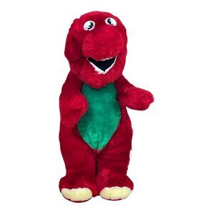 RARE Vintage Red Barney and the Backyard Gang Dinosaur Stuffed Animal Plush
